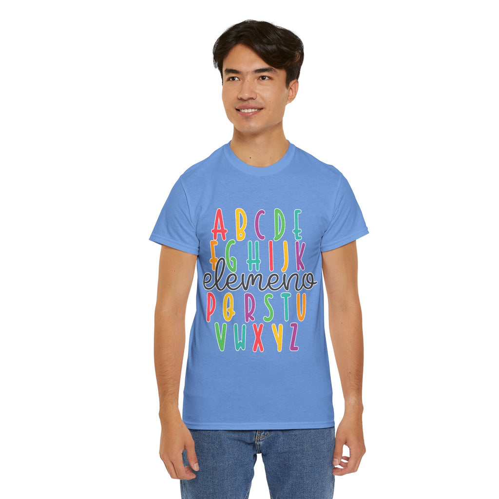 Alphabet Elemeno Kids Tee — Colorful ABCs Shirt for Teachers & Toddlers