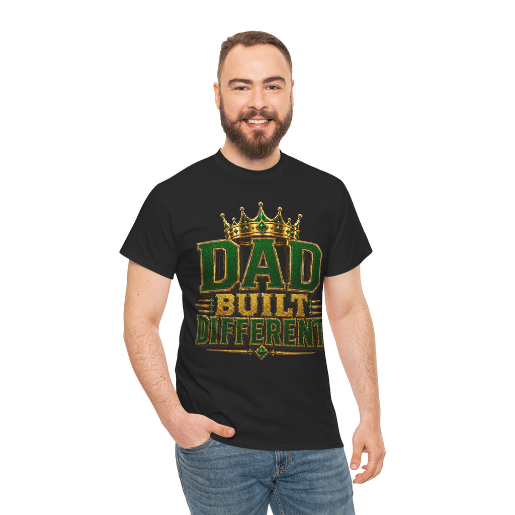 Dad Built Different T‑Shirt — King Crown Fathers Day Tee