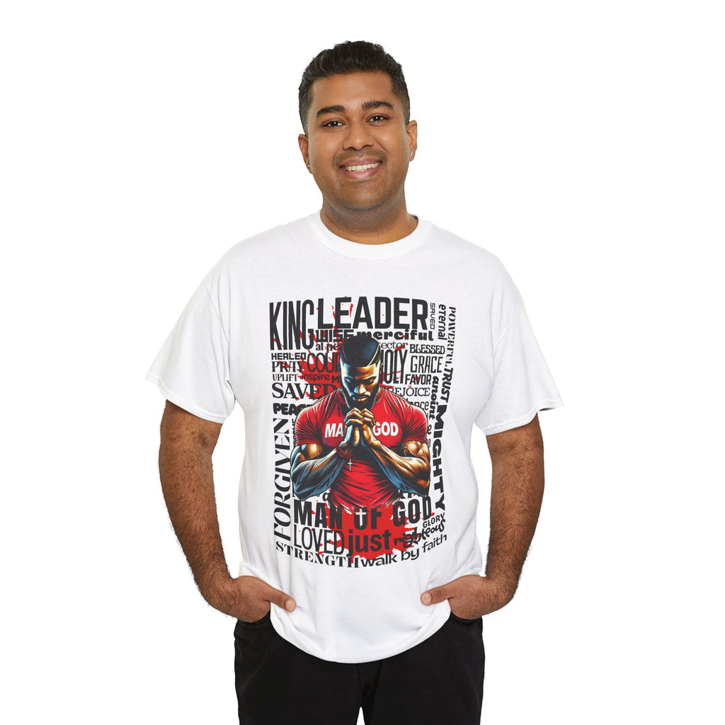 Faith-Inspired Graphic Tee — "Man of God" Prayer Design