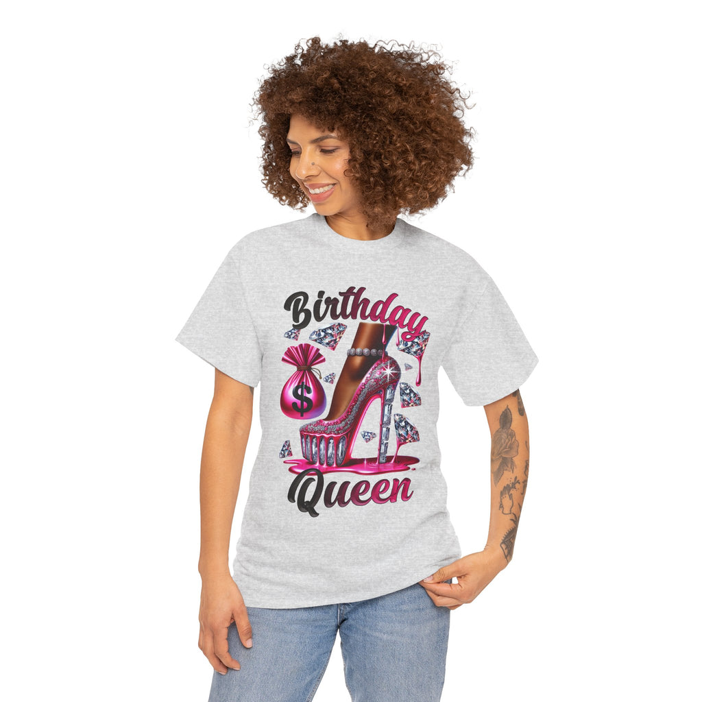 Birthday Queen T-Shirt — Pink High Heel Party Tee