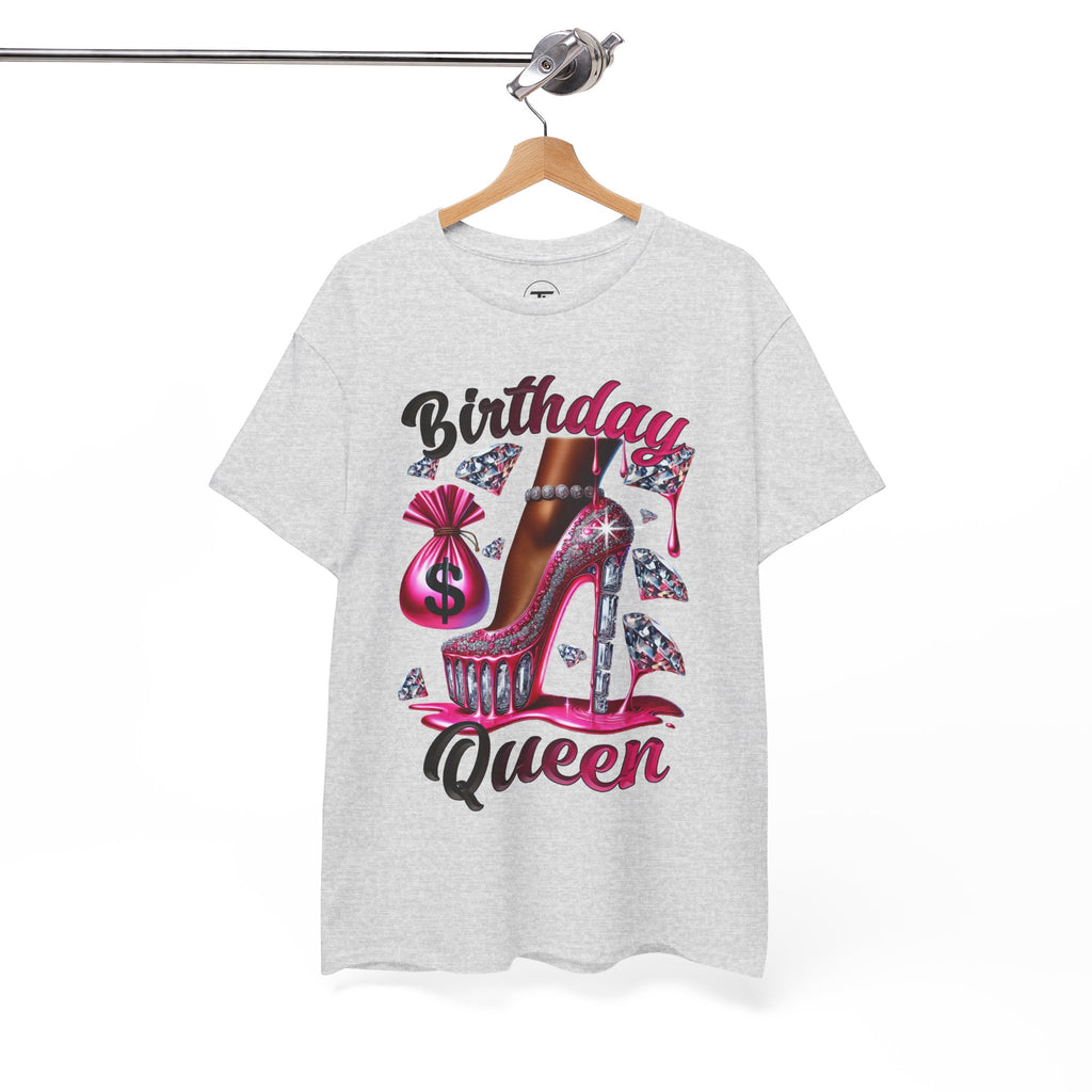 Birthday Queen T-Shirt — Pink High Heel Party Tee