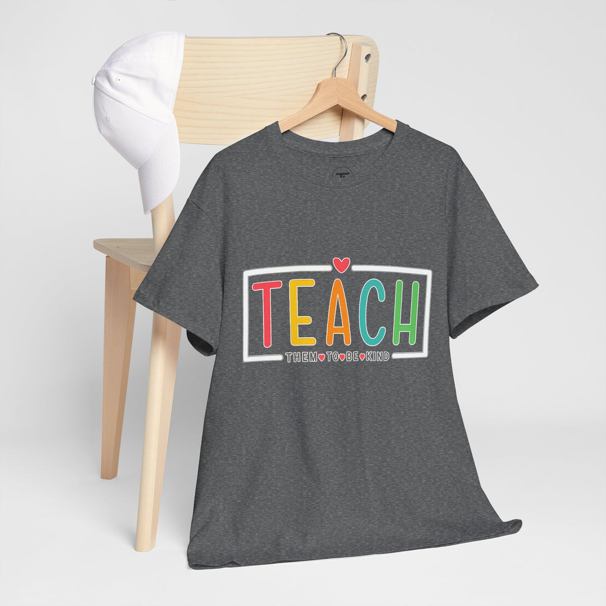 Teach Colorful Heart T-Shirt — Cute Teacher Appreciation Tee