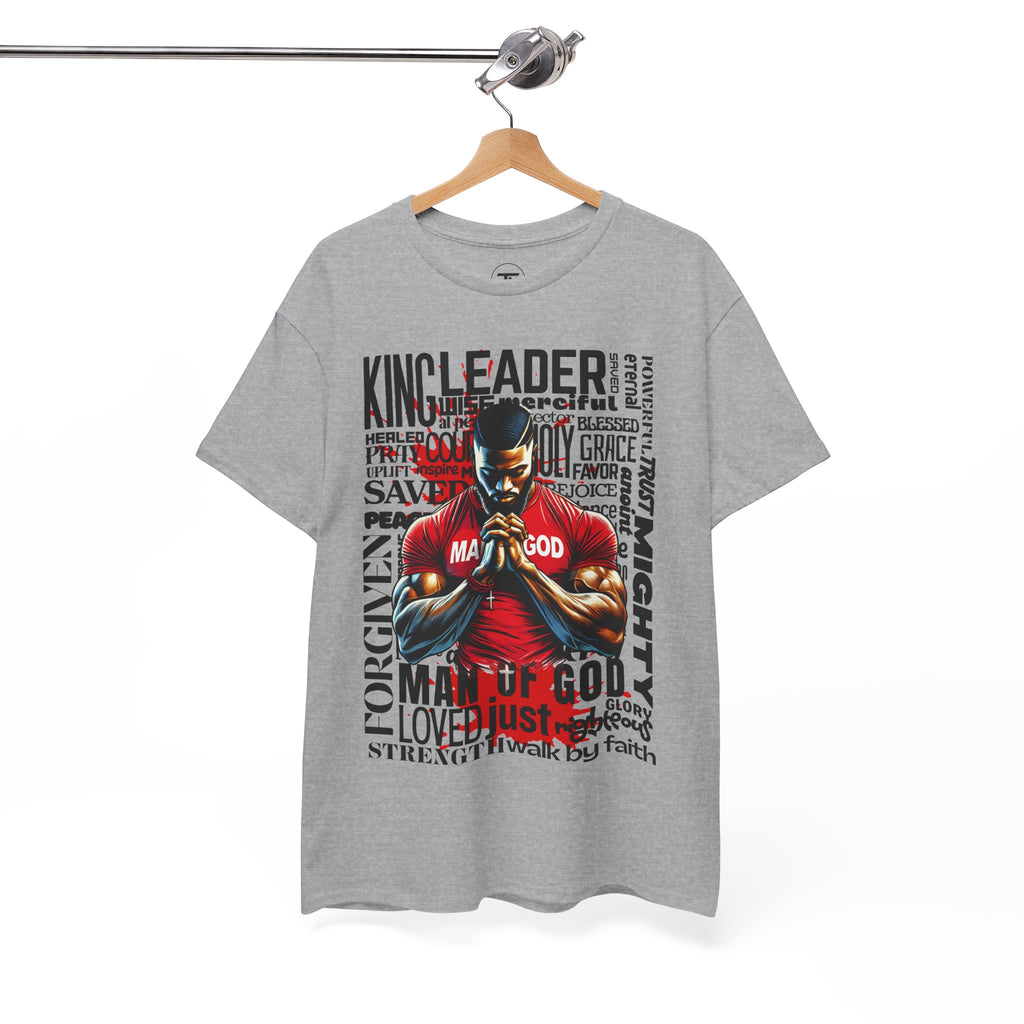 Faith-Inspired Graphic Tee — "Man of God" Prayer Design