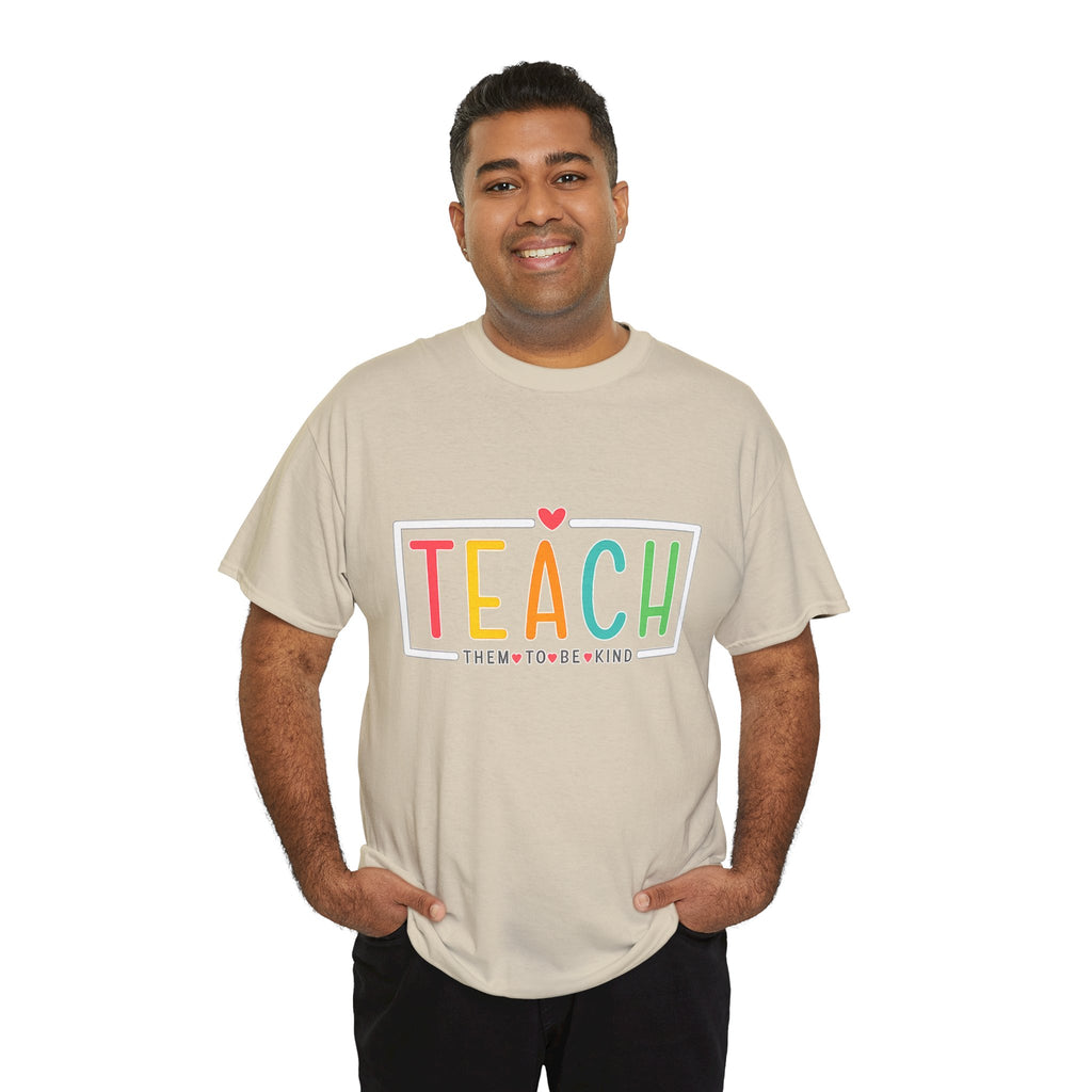 Teach Colorful Heart T-Shirt — Cute Teacher Appreciation Tee