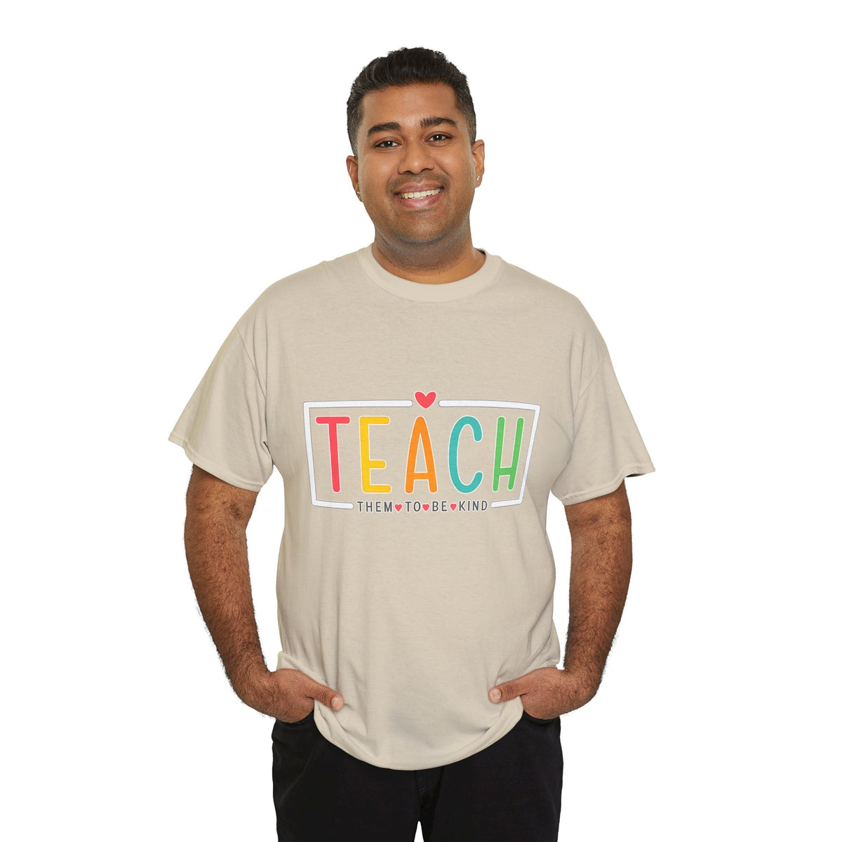 Teach Colorful Heart T-Shirt — Cute Teacher Appreciation Tee