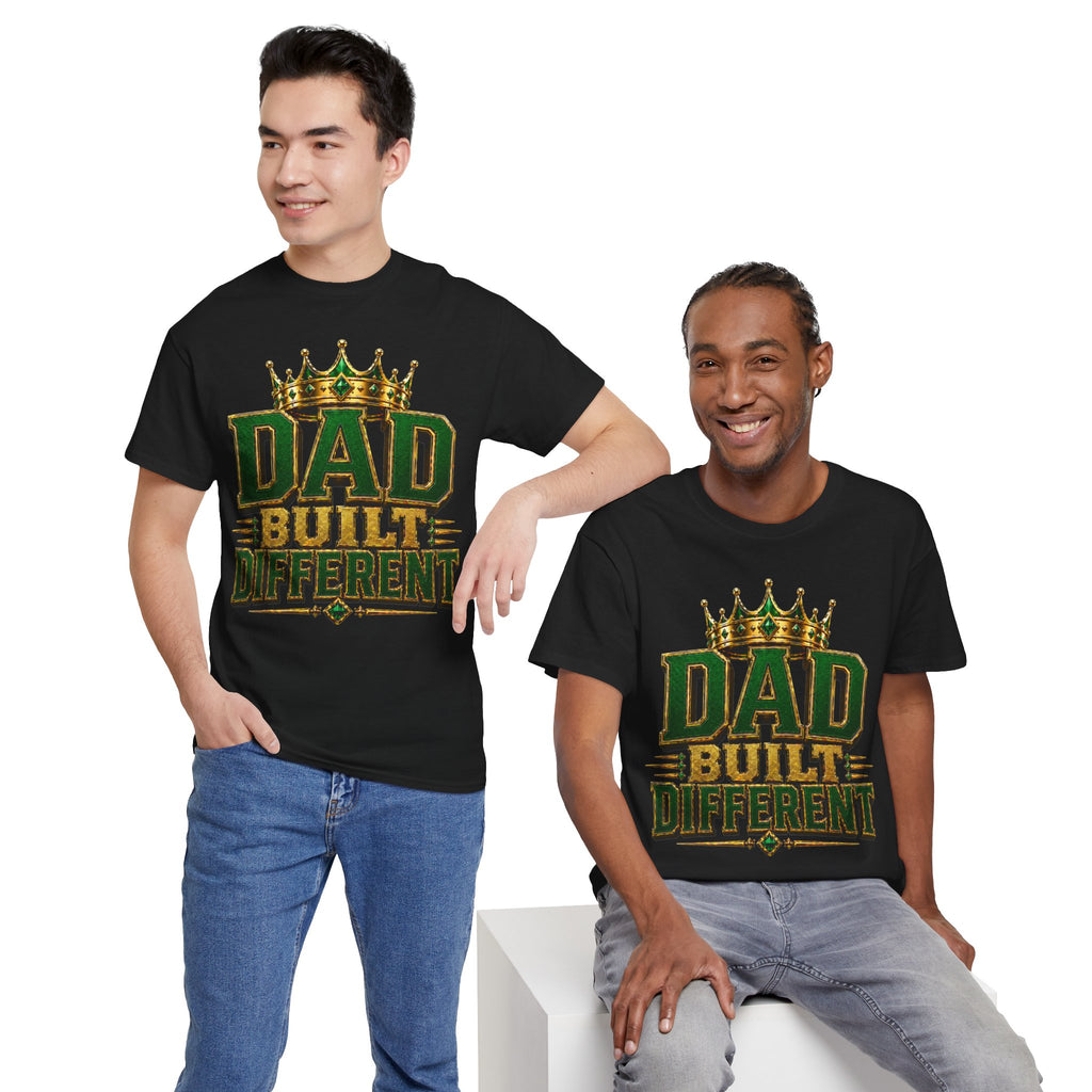 Dad Built Different T‑Shirt — King Crown Fathers Day Tee