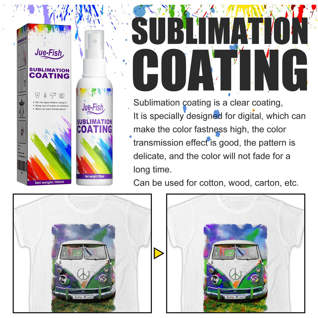Coating spray for sublimation and heat-transfer projects