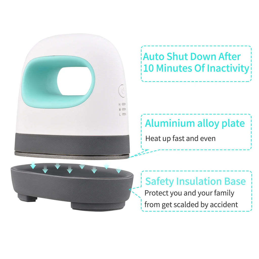 Compact heat press for patches and small garment designs