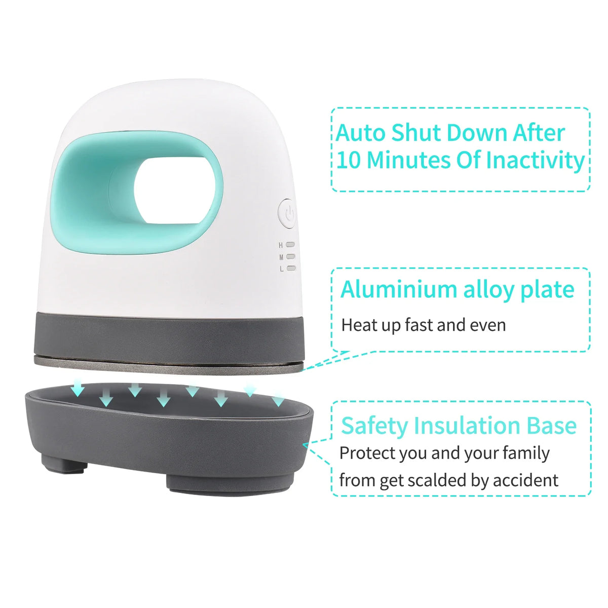 Compact heat press for patches and small garment designs