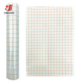Clear vinyl transfer tape sheet with grid markings