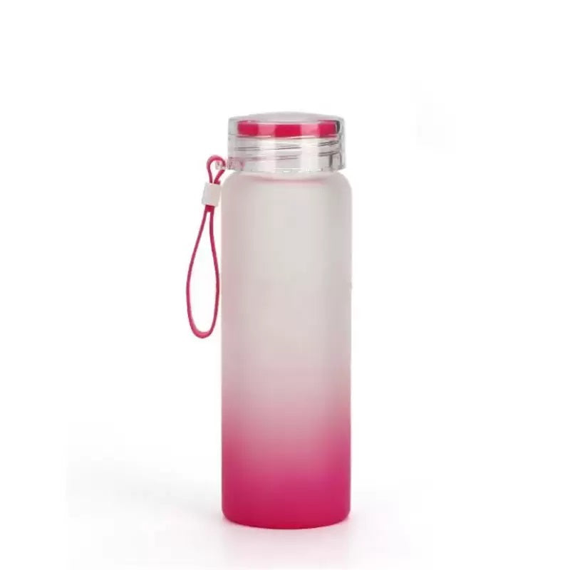 17-ounce frosted ombre blank sublimation glass water bottle — product view 8