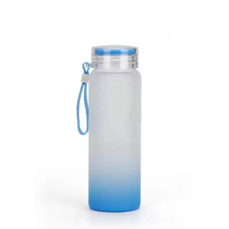 17-ounce frosted ombre blank sublimation glass water bottle — product view 7