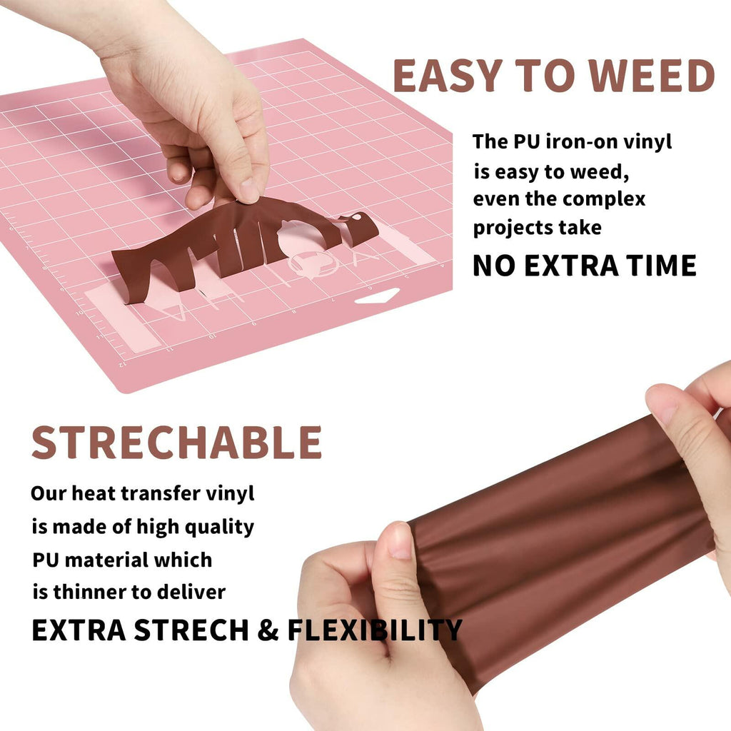 chocolate brown heat-transfer vinyl roll — additional product image
