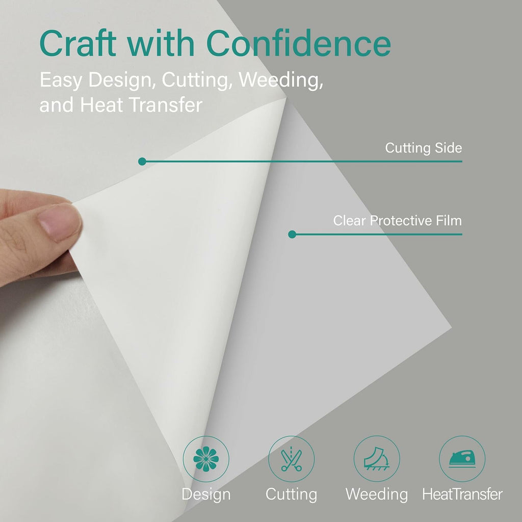 glitter puff heat-transfer vinyl sheet pack — product view 4