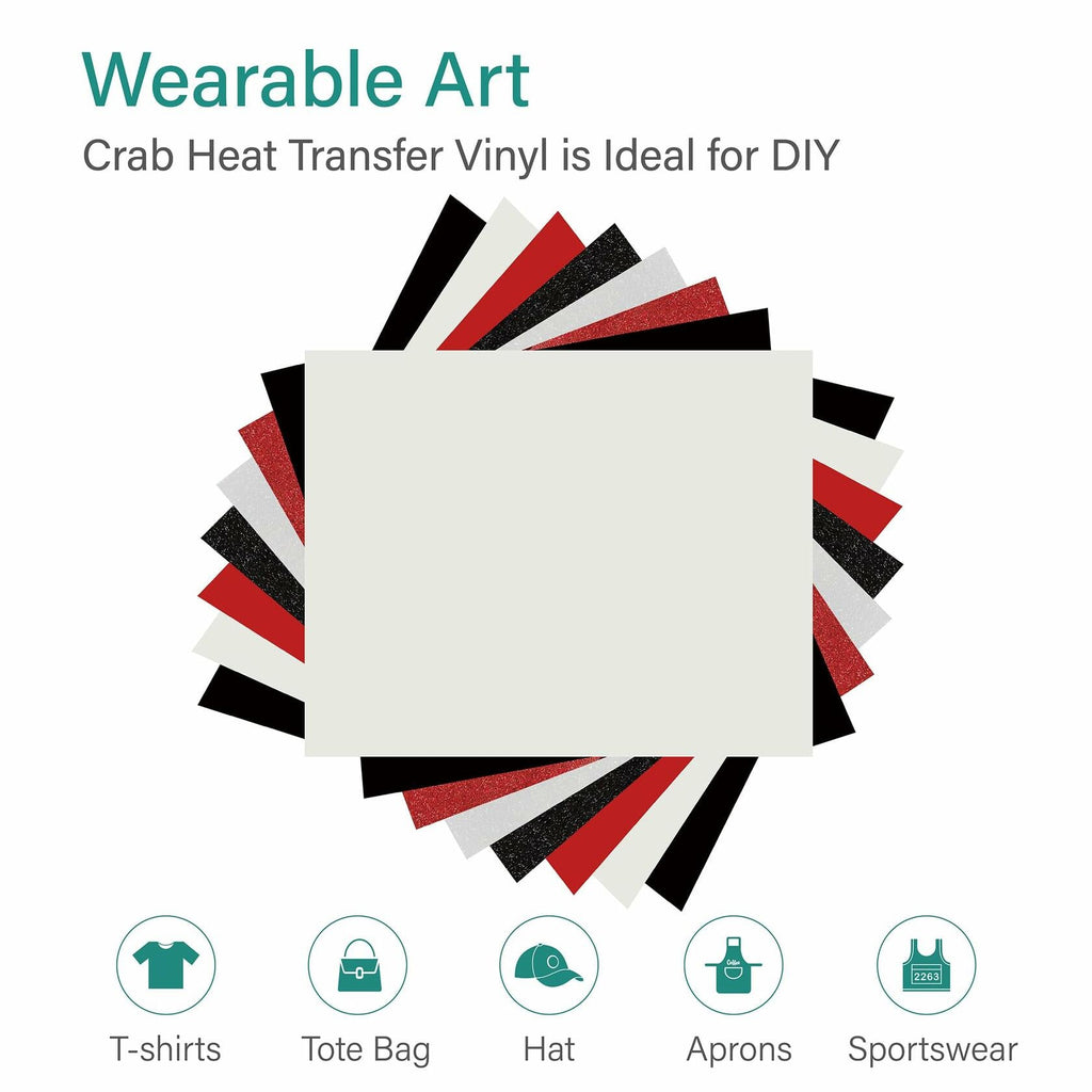 glitter puff heat-transfer vinyl sheet pack — alternate product mockup