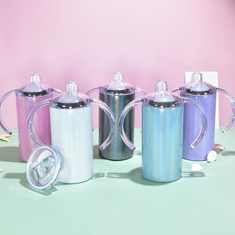 12-ounce glitter holographic blank sublimation sippy cup — additional product image
