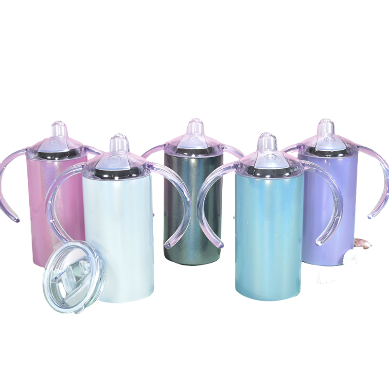12-ounce glitter holographic blank sublimation sippy cup — product view 13