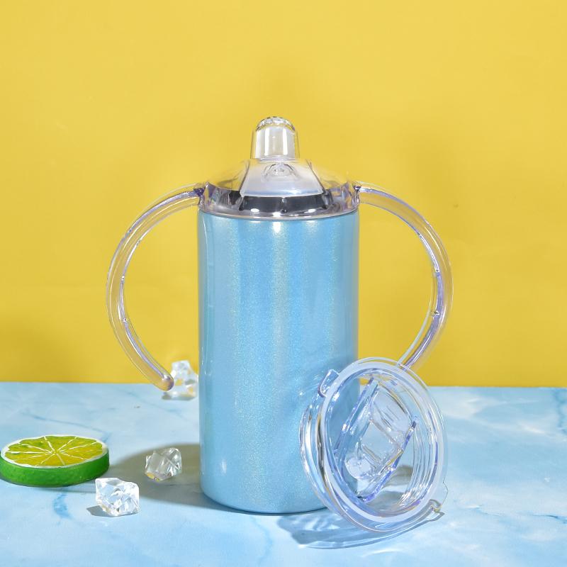 12-ounce glitter holographic blank sublimation sippy cup — product view 9
