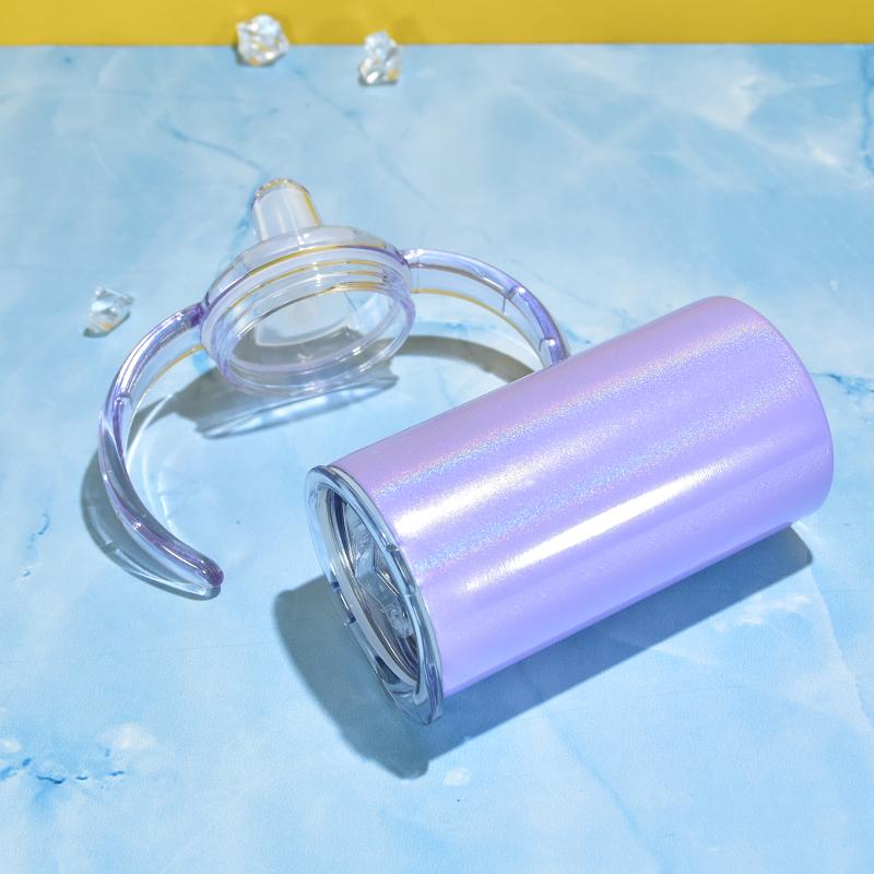12-ounce glitter holographic blank sublimation sippy cup — product view 10