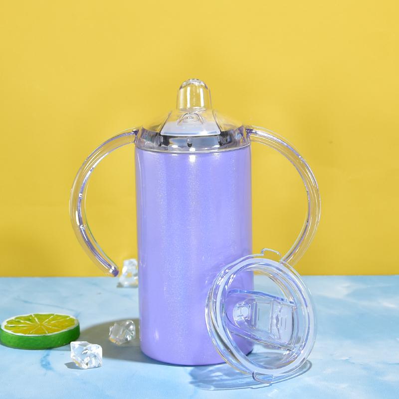 12-ounce glitter holographic blank sublimation sippy cup — product view 6