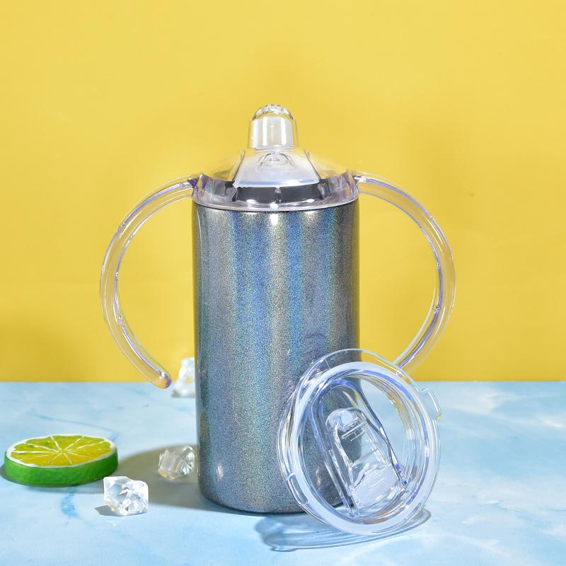 12-ounce glitter holographic blank sublimation sippy cup — product view 8