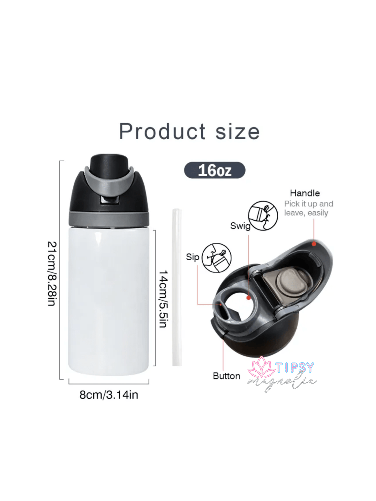 Pop Top tumbler blank for sublimation craft projects