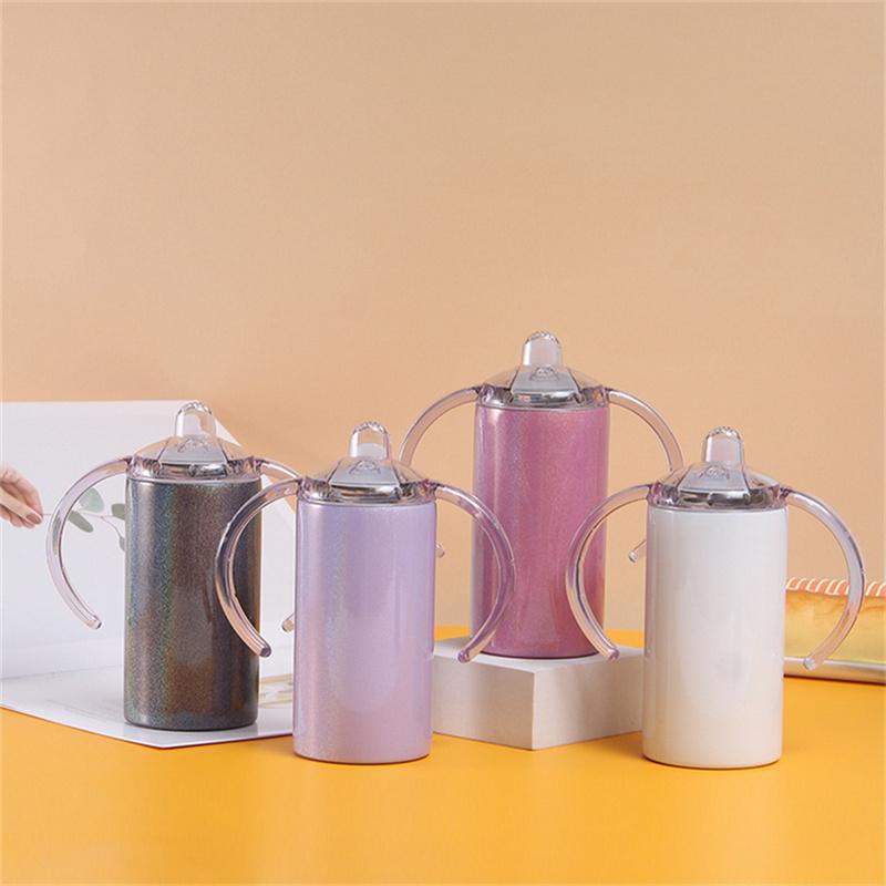 12-ounce glitter holographic blank sublimation sippy cup — product view 4