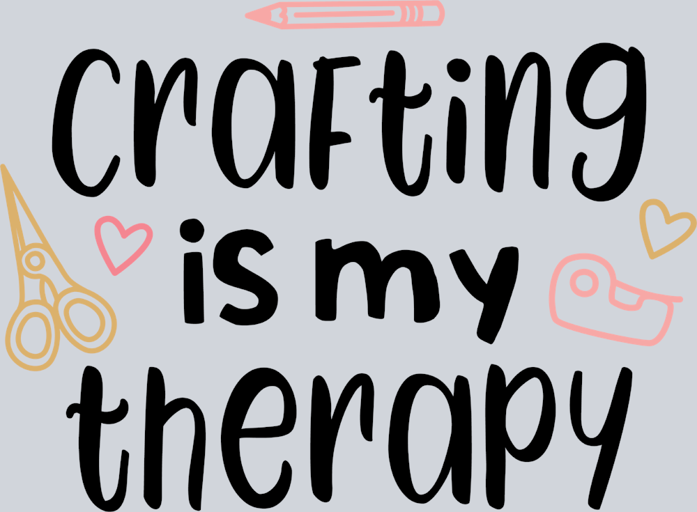 Crafting Therapy ready-to-press DTF transfer design